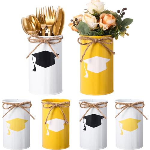 Domensi Verzinkte Metallvasen für künstliche Blumen zum Schulabschluss, für Abschlussfeiern, Dosen, Vasen, Dekoration, Utensilienhalter, Gläser für Küche, Zuhause, Glückwünsche, Abschluss Domensi Verzinkte Metallvasen für künstliche Blumen zum Schulabschluss, für Abschlussfeiern, Dosen, Vasen, Dekoration, Utensilienhalter, Gläser für Küche, Zuhause, Glückwünsche, Abschluss von Domensi