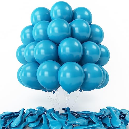 30 Stück Luftballons Blau 12 Zoll Pfauenblau Latex Luftballons Retro Türkis Dunkelblau Helium Partyballon Set für Jungen Männer Babyparty Hochzeitstag Verlobung Brautparty Geburtstag Party Dekoration von Domgoge