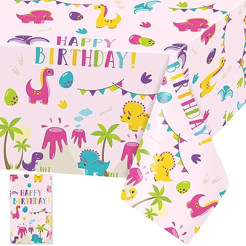 Dinosaurier Tischdecke Rosa Dino Tischdecken Dinosaur Geburtstag Plastik Tischtuch Rechteckige Wasserdicht Dino Motiv Kinder Geburtstag Party Dekoration, 137 x 274cm, 1 Stück Dinosaurier Tischdecke Rosa Dino Tischdecken Dinosaur Geburtstag Plastik Tischtuch Rechteckige Wasserdicht Dino Motiv Kinder Geburtstag Party Dekoration, 137 x 274cm, 1 Stück von Domgoge
