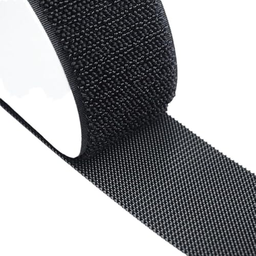 15 Stück Klettband Selbstklebend Extra Stark, 3 x 10cm Lettband Selbstklebend Klebepads Doppelseitig Wiederverwendbar für Teppichfixierung Kabelmanagement Wände Boden Gläser Plastik (Schwarz) von Domicubes