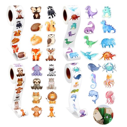 2000 Stück Runde Cartoon Tier Aufkleber, Tier Belohnungsaufkleber Kinder Sticker Meerestiere, Wasserdicht Selbstklebend Aufkleber Kinder Für Scrapbooking DIY Crafts Journal School Home 2000 Stück Runde Cartoon Tier Aufkleber, Tier Belohnungsaufkleber Kinder Sticker Meerestiere, Wasserdicht Selbstklebend Aufkleber Kinder Für Scrapbooking DIY Crafts Journal School Home von Domicubes