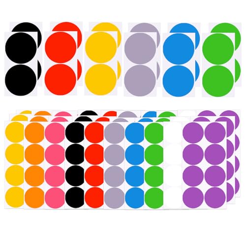 264 Stück Klebepunkte Bunt, 50mm 100mm Runde Punktaufkleber Groß Bunte Punke Aufkleber Glue Dots Selbstklebende Farbige Punkten Runde Markierungspunkte Für Büro Zuhause Schule Basteln 10 Farben von Domicubes