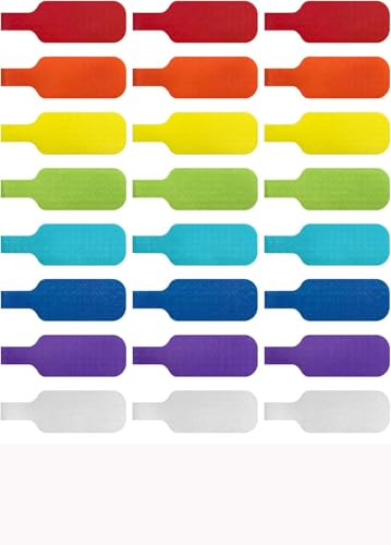 32 Stück Kabeletiketten Kabel Beschriftung Wiederverwendbar, Mehrfarbige Nylon Kabelmarkierung Beschreibbare Kabel 4 Cm X 2 Cm Schreibfläche Zum Identifizierung Von Kabel (Mehrfarbig) von Domicubes