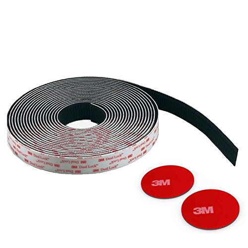 3M Dual Lock SJ 3550 Klettband Klebeband 25,4 mm x 1 Meter + 2x 3M 4229P Klebepunkte D30 von DonDo