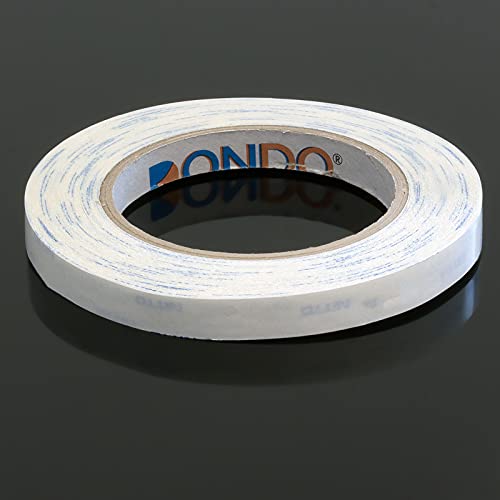 DonDo GTSK Klebeband doppelseitig stark klebend Vliesklebeband für Gummi Metall Glas und schwer zu verklebende Kunststoffe inklusive Haftvermittler + Reinigungstuch 12mm x 25m von DonDo