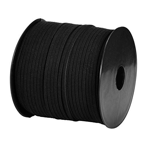 DonDon Veloursband 3 mm DIY 90 Meter Velours Rolle - Schwarz von DonDon