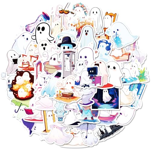 50 Stück Halloween-Aufkleber – süße und gruselige wasserfeste Aufkleber für Kinder und Erwachsene – perfekt für Laptops, Wasserflaschen, Telefone, Gepäck – Partygeschenke und Dekoration (Muster 3) von Donboly