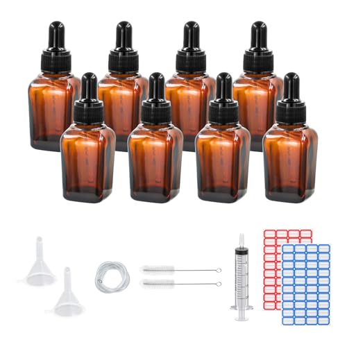 Dondeen Pipettenflasche 20ml,8 pcs braunglas glasflasche pipette,Apothekerflasche,tropfflasche,mit Spritze Trichter,für ätherische Öle, Parfümöle, Flüssigfarbstoffen Aromatherapie Mischungen (20ml) Dondeen Pipettenflasche 20ml,8 pcs braunglas glasflasche pipette,Apothekerflasche,tropfflasche,mit Spritze Trichter,für ätherische Öle, Parfümöle, Flüssigfarbstoffen Aromatherapie Mischungen (20ml) von Dondeen