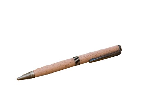Handgefertigter Kugelschreiber aus Buchenholz von Donegal Pens,"Streamline"- Design von Donegal Pens