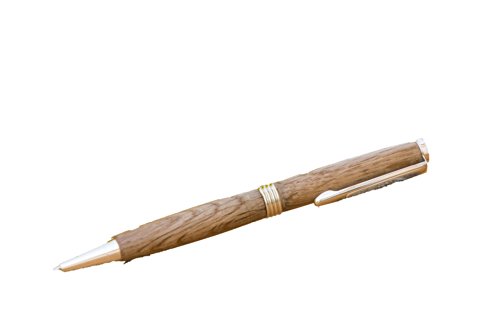 Handgefertigter Kugelschreiber aus Eichenholz von Donegal Pens,"Streamline"- Design von Donegal Pens
