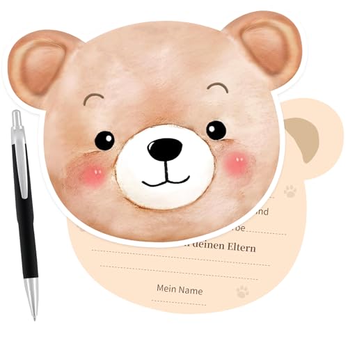 Dongcill Babyparty Spiele Karten,25 Babyshower Karten zum Ausfüllen,Babyparty Ratespiel,Deko Baby Shower Party Spiel Jungen und Mädchen,für die Gender Reveal Feier und Babyparty - Mit 1 Stift Dongcill Babyparty Spiele Karten,25 Babyshower Karten zum Ausfüllen,Babyparty Ratespiel,Deko Baby Shower Party Spiel Jungen und Mädchen,für die Gender Reveal Feier und Babyparty - Mit 1 Stift von Dongcill