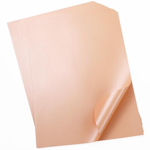 50 Blatt DIN A4 Perglanz-Papier Rosengold-Metallic, Bastelpapier mit Perlmutt-Schimmer, 120 g/m² 50 Blatt DIN A4 Perglanz-Papier Rosengold-Metallic, Bastelpapier mit Perlmutt-Schimmer, 120 g/m² von Donindis