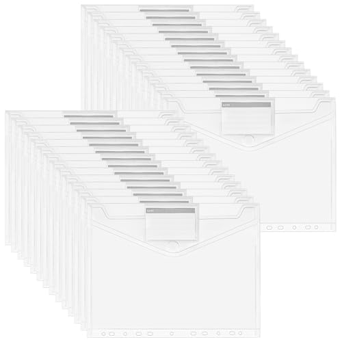 Dokumentenmappe A4 zum Abheften, 28 Stück Transparent Dokumententasche A4 mit 11 Lochrand, Klettverschluss und Etikettentasche, Wasserdicht Sammelmappen Sichttasche für A4 Dokumente Dokumentenmappe A4 zum Abheften, 28 Stück Transparent Dokumententasche A4 mit 11 Lochrand, Klettverschluss und Etikettentasche, Wasserdicht Sammelmappen Sichttasche für A4 Dokumente von Donken