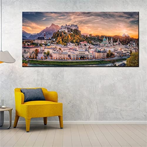 Diamant Painting Bilder Kits,DIY 5D Diamond Painting Erwachsene Groß Malen Nach Zahlen,Full Strass Gem Art Dots Mosaik Daiments Painting,Kunsthandwerk für Home Wall Décor Salzburger Stadtlandschaft Diamant Painting Bilder Kits,DIY 5D Diamond Painting Erwachsene Groß Malen Nach Zahlen,Full Strass Gem Art Dots Mosaik Daiments Painting,Kunsthandwerk für Home Wall Décor Salzburger Stadtlandschaft von Donpeer