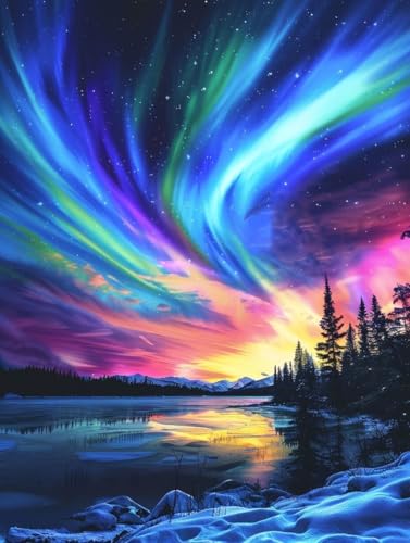 Diamond Painting Aurora Borealis Diamant Painting Bilder Kinder, 30x40cm, 5D Diamond Painting Erwachsene DIY Malen nach Zahlen Landschaft Diamant Kunst Malerei Stickerei Basteln, Home Wand Dekor Pd251 Diamond Painting Aurora Borealis Diamant Painting Bilder Kinder, 30x40cm, 5D Diamond Painting Erwachsene DIY Malen nach Zahlen Landschaft Diamant Kunst Malerei Stickerei Basteln, Home Wand Dekor Pd251 von Donpeer