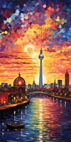 Diamond Painting Berliner Skyline 5d Diamant Painting Bilder Erwachsene Groß, Full Drill Diamond Art Mosaic Bastelset Kinder DIY Diamant Kunst Malerei Stickerei Set für Home Wand Decor 28 X 55Zoll z59 Diamond Painting Berliner Skyline 5d Diamant Painting Bilder Erwachsene Groß, Full Drill Diamond Art Mosaic Bastelset Kinder DIY Diamant Kunst Malerei Stickerei Set für Home Wand Decor 28 X 55Zoll z59 von Donpeer
