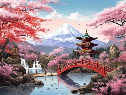 Diamond Painting Japan Landschaft Diamant Painting Bilder Kinder, 30x40 cm, 5D Diamond Painting Erwachsene DIY Malen nach Zahlen Blume Diamant Kunst Malerei Stickerei Basteln, Home Wand Dekor Pd889 Diamond Painting Japan Landschaft Diamant Painting Bilder Kinder, 30x40 cm, 5D Diamond Painting Erwachsene DIY Malen nach Zahlen Blume Diamant Kunst Malerei Stickerei Basteln, Home Wand Dekor Pd889 von Donpeer