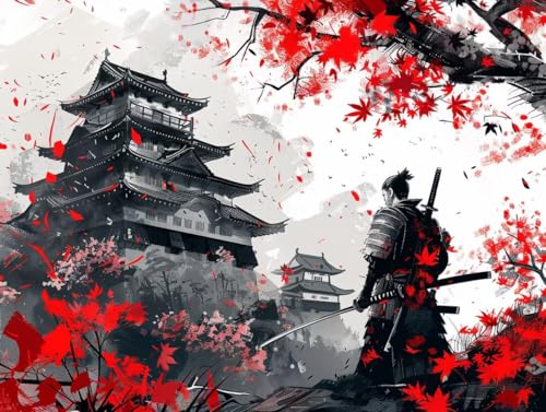 Diamond Painting Japanische Samurai Diamant Painting Bilder Kinder, 40x50 cm, 5D Diamond Painting Erwachsene DIY Malen nach Zahlen Landschaft Diamant Kunst Malerei Stickerei Basteln, Home Dekor Pd913 Diamond Painting Japanische Samurai Diamant Painting Bilder Kinder, 40x50 cm, 5D Diamond Painting Erwachsene DIY Malen nach Zahlen Landschaft Diamant Kunst Malerei Stickerei Basteln, Home Dekor Pd913 von Donpeer