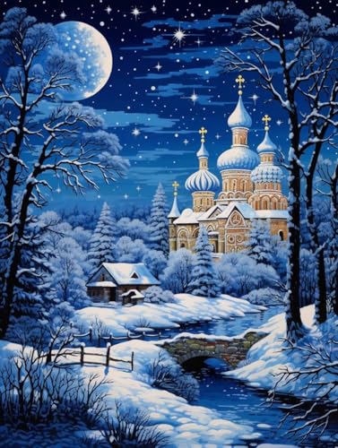 Diamond Painting Kirche Diamant Painting Bilder Kinder, 30x40 cm, 5D Diamond Painting Erwachsene DIY Malen nach Zahlen Winterlandschaft Diamant Kunst Malerei Stickerei Basteln, Home Wand Dekor Pd257 Diamond Painting Kirche Diamant Painting Bilder Kinder, 30x40 cm, 5D Diamond Painting Erwachsene DIY Malen nach Zahlen Winterlandschaft Diamant Kunst Malerei Stickerei Basteln, Home Wand Dekor Pd257 von Donpeer