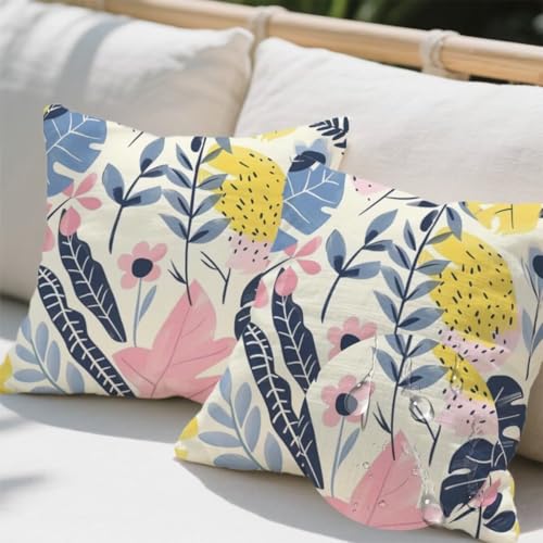 Outdoor Kissen 100x100 cm 2er Set Kissenbezug Anlage Kissen Deko Kissenbezüge Atmungsaktiv Wetterfest, Sofakissen Samtstoff Kissenhülle Karikatur Outdoorkissen für Garten Balkon Deko Geschenke e716 Outdoor Kissen 100x100 cm 2er Set Kissenbezug Anlage Kissen Deko Kissenbezüge Atmungsaktiv Wetterfest, Sofakissen Samtstoff Kissenhülle Karikatur Outdoorkissen für Garten Balkon Deko Geschenke e716 von Donpeer