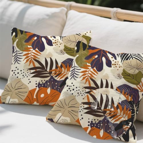 Outdoor Kissen 100x100 cm 2er Set Kissenbezug Blatt Kissen Deko Kissenbezüge Atmungsaktiv Wetterfest,Quadrat Sofakissen Samtstoff Kissenhülle Herbst Outdoorkissen für Garten Balkon Deko Geschenke e666 Outdoor Kissen 100x100 cm 2er Set Kissenbezug Blatt Kissen Deko Kissenbezüge Atmungsaktiv Wetterfest,Quadrat Sofakissen Samtstoff Kissenhülle Herbst Outdoorkissen für Garten Balkon Deko Geschenke e666 von Donpeer