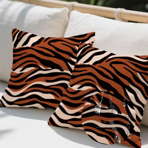 Outdoor Kissen 100x100 cm 2er Set Kissenbezug Braun Kissen Deko Kissenbezüge Atmungsaktiv Wetterfest, Quadrat Sofakissen Samtstoff Kissenhülle Streifen Outdoorkissen für Couch Balkon Garten Deko e748 Outdoor Kissen 100x100 cm 2er Set Kissenbezug Braun Kissen Deko Kissenbezüge Atmungsaktiv Wetterfest, Quadrat Sofakissen Samtstoff Kissenhülle Streifen Outdoorkissen für Couch Balkon Garten Deko e748 von Donpeer