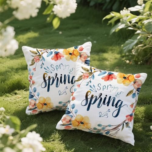Outdoor Kissen 100x100 cm 2er Set Kissenbezug Frühling Kissen Deko Kissenbezüge Atmungsaktiv Wetterfest, Quadrat Sofakissen Samtstoff Kissenhülle Blume Outdoorkissen für Couch Balkon Garten Deko e112 Outdoor Kissen 100x100 cm 2er Set Kissenbezug Frühling Kissen Deko Kissenbezüge Atmungsaktiv Wetterfest, Quadrat Sofakissen Samtstoff Kissenhülle Blume Outdoorkissen für Couch Balkon Garten Deko e112 von Donpeer