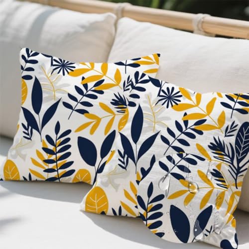 Outdoor Kissen 100x100 cm 2er Set Kissenbezug Herbst Kissen Deko Kissenbezüge Atmungsaktiv Wetterfest,Quadrat Sofakissen Samtstoff Kissenhülle Blatt Outdoorkissen für Garten Balkon Deko Geschenke e490 Outdoor Kissen 100x100 cm 2er Set Kissenbezug Herbst Kissen Deko Kissenbezüge Atmungsaktiv Wetterfest,Quadrat Sofakissen Samtstoff Kissenhülle Blatt Outdoorkissen für Garten Balkon Deko Geschenke e490 von Donpeer