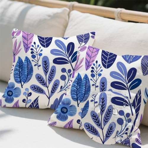 Outdoor Kissen 100x100 cm 2er Set Kissenbezug Lila Kissen Deko Kissenbezüge Atmungsaktiv Wetterfest, Quadrat Sofakissen Samtstoff Kissenhülle Tropischer Wind Outdoorkissen für Garten Balkon Deko e736 Outdoor Kissen 100x100 cm 2er Set Kissenbezug Lila Kissen Deko Kissenbezüge Atmungsaktiv Wetterfest, Quadrat Sofakissen Samtstoff Kissenhülle Tropischer Wind Outdoorkissen für Garten Balkon Deko e736 von Donpeer