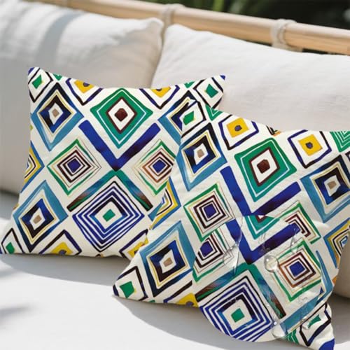 Outdoor Kissen 100x100 cm 2er Set Kissenbezug Linie Kissen Deko Kissenbezüge Atmungsaktiv Wetterfest, Sofakissen Samtstoff Kissenhülle Geometrie Outdoorkissen für Garten Balkon Deko Geschenke e642 Outdoor Kissen 100x100 cm 2er Set Kissenbezug Linie Kissen Deko Kissenbezüge Atmungsaktiv Wetterfest, Sofakissen Samtstoff Kissenhülle Geometrie Outdoorkissen für Garten Balkon Deko Geschenke e642 von Donpeer
