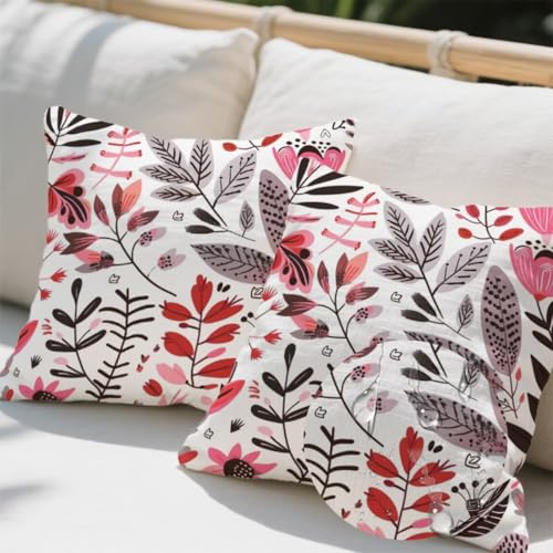 Outdoor Kissen 100x100 cm 2er Set Kissenbezug Mohn Kissen Deko Kissenbezüge Atmungsaktiv Wetterfest, Quadrat Sofakissen Samtstoff Kissenhülle Anlage Outdoorkissen für Garten Balkon Deko Geschenke e692 Outdoor Kissen 100x100 cm 2er Set Kissenbezug Mohn Kissen Deko Kissenbezüge Atmungsaktiv Wetterfest, Quadrat Sofakissen Samtstoff Kissenhülle Anlage Outdoorkissen für Garten Balkon Deko Geschenke e692 von Donpeer