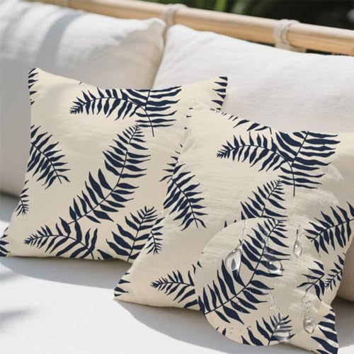Outdoor Kissen 100x100 cm 2er Set Kissenbezug Palmblätter Kissen Deko Kissenbezüge Atmungsaktiv Wetterfest,Quadrat Sofakissen Samtstoff Kissenhülle Schmucklos Outdoorkissen für Garten Balkon Deko e742 Outdoor Kissen 100x100 cm 2er Set Kissenbezug Palmblätter Kissen Deko Kissenbezüge Atmungsaktiv Wetterfest,Quadrat Sofakissen Samtstoff Kissenhülle Schmucklos Outdoorkissen für Garten Balkon Deko e742 von Donpeer