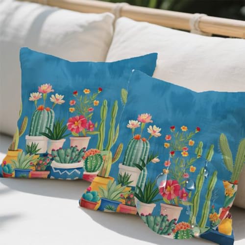 Outdoor Kissen 35x35 cm 2er Set Kissenbezug Kaktus Kissen Deko Kissenbezüge Atmungsaktiv Wetterfest, Quadrat Sofakissen Samtstoff Kissenhülle Sommer Outdoorkissen für Garten Balkon Deko Geschenke e640 Outdoor Kissen 35x35 cm 2er Set Kissenbezug Kaktus Kissen Deko Kissenbezüge Atmungsaktiv Wetterfest, Quadrat Sofakissen Samtstoff Kissenhülle Sommer Outdoorkissen für Garten Balkon Deko Geschenke e640 von Donpeer