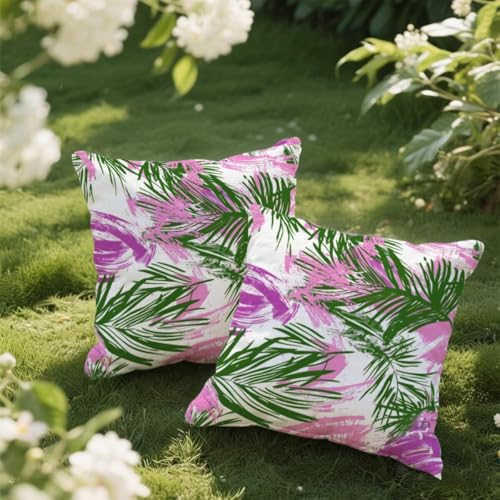 Outdoor Kissen 35x35 cm 2er Set Kissenbezug Lila Kissen Deko Kissenbezüge Atmungsaktiv Wetterfest, Quadrat Sofakissen Samtstoff Kissenhülle Grün Outdoorkissen für Garten Balkon Deko Geschenke e126 Outdoor Kissen 35x35 cm 2er Set Kissenbezug Lila Kissen Deko Kissenbezüge Atmungsaktiv Wetterfest, Quadrat Sofakissen Samtstoff Kissenhülle Grün Outdoorkissen für Garten Balkon Deko Geschenke e126 von Donpeer