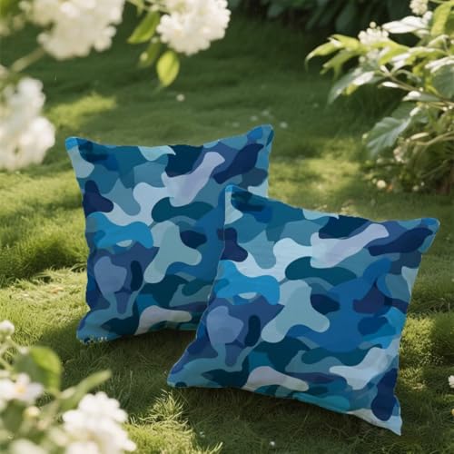 Outdoor Kissen 40x40 cm 2er Set Kissenbezug Abstrakt Kissen Deko Kissenbezüge Atmungsaktiv Wetterfest, Quadrat Sofakissen Samtstoff Kissenhülle Blau Outdoorkissen für Garten Balkon Deko Geschenke e94 Outdoor Kissen 40x40 cm 2er Set Kissenbezug Abstrakt Kissen Deko Kissenbezüge Atmungsaktiv Wetterfest, Quadrat Sofakissen Samtstoff Kissenhülle Blau Outdoorkissen für Garten Balkon Deko Geschenke e94 von Donpeer