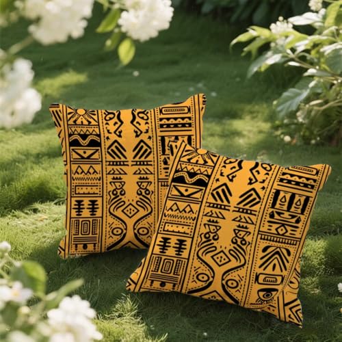 Outdoor Kissen 40x40 cm 2er Set Kissenbezug Abstrakt Kissen Deko Kissenbezüge Atmungsaktiv Wetterfest, Quadrat Sofakissen Samtstoff Kissenhülle Indisch Outdoorkissen für Couch Balkon Garten Deko e106 Outdoor Kissen 40x40 cm 2er Set Kissenbezug Abstrakt Kissen Deko Kissenbezüge Atmungsaktiv Wetterfest, Quadrat Sofakissen Samtstoff Kissenhülle Indisch Outdoorkissen für Couch Balkon Garten Deko e106 von Donpeer