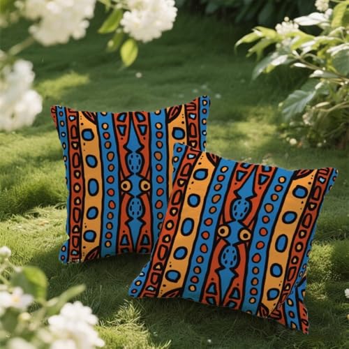 Outdoor Kissen 40x40 cm 2er Set Kissenbezug Abstrakt Kissen Deko Kissenbezüge Atmungsaktiv Wetterfest, Quadrat Sofakissen Samtstoff Kissenhülle Retro Outdoorkissen für Garten Balkon Deko Geschenke e92 Outdoor Kissen 40x40 cm 2er Set Kissenbezug Abstrakt Kissen Deko Kissenbezüge Atmungsaktiv Wetterfest, Quadrat Sofakissen Samtstoff Kissenhülle Retro Outdoorkissen für Garten Balkon Deko Geschenke e92 von Donpeer