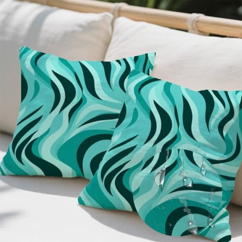 Outdoor Kissen 40x40 cm 2er Set Kissenbezug Blau Kissen Deko Kissenbezüge Atmungsaktiv Wetterfest, Quadrat Sofakissen Samtstoff Kissenhülle Streifen Outdoorkissen für Garten Balkon Deko Geschenke e468 Outdoor Kissen 40x40 cm 2er Set Kissenbezug Blau Kissen Deko Kissenbezüge Atmungsaktiv Wetterfest, Quadrat Sofakissen Samtstoff Kissenhülle Streifen Outdoorkissen für Garten Balkon Deko Geschenke e468 von Donpeer