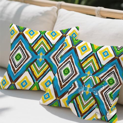 Outdoor Kissen 40x40 cm 2er Set Kissenbezug Linie Kissen Deko Kissenbezüge Atmungsaktiv Wetterfest, Quadrat Sofakissen Samtstoff Kissenhülle Geometrie Outdoorkissen für Couch Balkon Garten Deko e644 Outdoor Kissen 40x40 cm 2er Set Kissenbezug Linie Kissen Deko Kissenbezüge Atmungsaktiv Wetterfest, Quadrat Sofakissen Samtstoff Kissenhülle Geometrie Outdoorkissen für Couch Balkon Garten Deko e644 von Donpeer