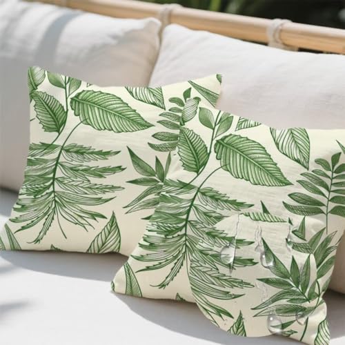 Outdoor Kissen 45x45 cm 2er Set Kissenbezug Blatt Kissen Deko Kissenbezüge Atmungsaktiv Wetterfest,Quadrat Sofakissen Samtstoff Kissenhülle Tropische Pflanzen Outdoorkissen für Garten Balkon Deko e670 Outdoor Kissen 45x45 cm 2er Set Kissenbezug Blatt Kissen Deko Kissenbezüge Atmungsaktiv Wetterfest,Quadrat Sofakissen Samtstoff Kissenhülle Tropische Pflanzen Outdoorkissen für Garten Balkon Deko e670 von Donpeer