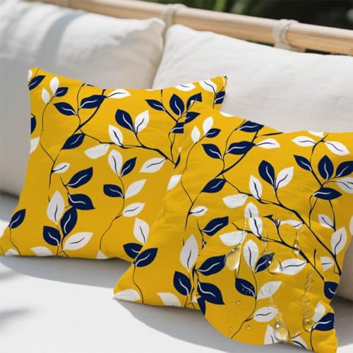 Outdoor Kissen 45x45 cm 2er Set Kissenbezug Herbst Kissen Deko Kissenbezüge Atmungsaktiv Wetterfest, Quadrat Sofakissen Samtstoff Kissenhülle Blatt Outdoorkissen für Garten Balkon Deko Geschenke e488 Outdoor Kissen 45x45 cm 2er Set Kissenbezug Herbst Kissen Deko Kissenbezüge Atmungsaktiv Wetterfest, Quadrat Sofakissen Samtstoff Kissenhülle Blatt Outdoorkissen für Garten Balkon Deko Geschenke e488 von Donpeer