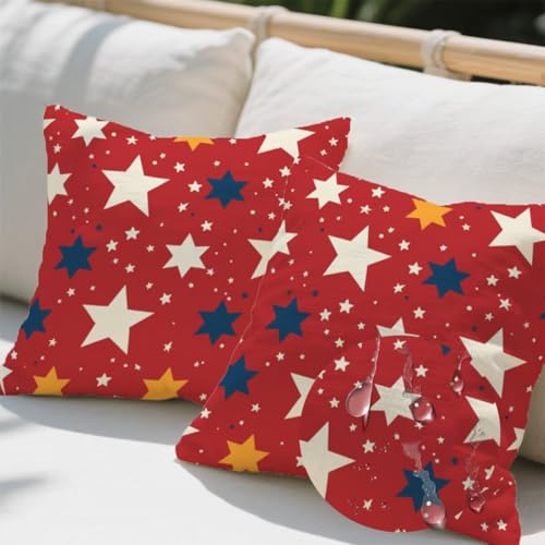 Outdoor Kissen 45x45 cm 2er Set Kissenbezug Stern Kissen Deko Kissenbezüge Atmungsaktiv Wetterfest, Quadrat Sofakissen Samtstoff Kissenhülle Geometrie Outdoorkissen für Couch Balkon Garten Deko e648 Outdoor Kissen 45x45 cm 2er Set Kissenbezug Stern Kissen Deko Kissenbezüge Atmungsaktiv Wetterfest, Quadrat Sofakissen Samtstoff Kissenhülle Geometrie Outdoorkissen für Couch Balkon Garten Deko e648 von Donpeer