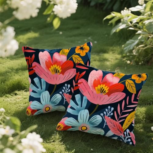 Outdoor Kissen 50x50 cm 2er Set Kissenbezug Farbe Kissen Deko Kissenbezüge Atmungsaktiv Wetterfest, Quadrat Sofakissen Samtstoff Kissenhülle Sommer Outdoorkissen für Garten Balkon Deko Geschenke e64 Outdoor Kissen 50x50 cm 2er Set Kissenbezug Farbe Kissen Deko Kissenbezüge Atmungsaktiv Wetterfest, Quadrat Sofakissen Samtstoff Kissenhülle Sommer Outdoorkissen für Garten Balkon Deko Geschenke e64 von Donpeer