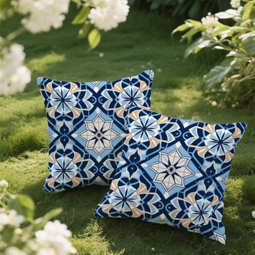 Outdoor Kissen 50x50 cm 2er Set Kissenbezug Mandala Kissen Deko Kissenbezüge Atmungsaktiv Wetterfest, Quadrat Sofakissen Samtstoff Kissenhülle Ethnischer Stil Outdoorkissen für Garten Balkon Deko e426 Outdoor Kissen 50x50 cm 2er Set Kissenbezug Mandala Kissen Deko Kissenbezüge Atmungsaktiv Wetterfest, Quadrat Sofakissen Samtstoff Kissenhülle Ethnischer Stil Outdoorkissen für Garten Balkon Deko e426 von Donpeer
