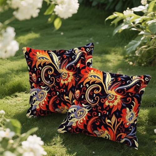 Outdoor Kissen 55x55 cm 2er Set Kissenbezug Abstrakt Kissen Deko Kissenbezüge Atmungsaktiv Wetterfest, Quadrat Sofakissen Samtstoff Kissenhülle Ethnischer Stil Outdoorkissen für Garten Balkon Deko e96 Outdoor Kissen 55x55 cm 2er Set Kissenbezug Abstrakt Kissen Deko Kissenbezüge Atmungsaktiv Wetterfest, Quadrat Sofakissen Samtstoff Kissenhülle Ethnischer Stil Outdoorkissen für Garten Balkon Deko e96 von Donpeer