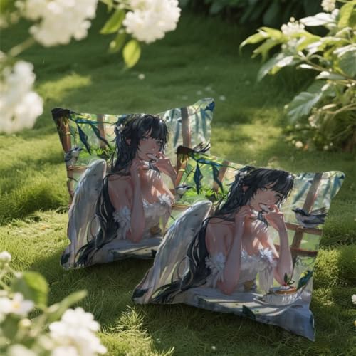 Outdoor Kissen 55x55 cm 2er Set Kissenbezug Karikatur Kissen Deko Kissenbezüge Atmungsaktiv Wetterfest,Quadrat Sofakissen Samtstoff Kissenhülle Sexy Outdoorkissen für Garten Balkon Deko Geschenke e138 von Donpeer
