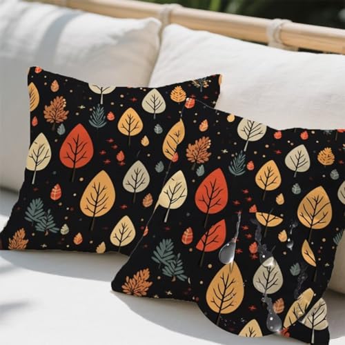 Outdoor Kissen 60x60 cm 2er Set Kissenbezug Herbst Kissen Deko Kissenbezüge Atmungsaktiv Wetterfest, Quadrat Sofakissen Samtstoff Kissenhülle Blatt Outdoorkissen für Garten Balkon Deko Geschenke e492 Outdoor Kissen 60x60 cm 2er Set Kissenbezug Herbst Kissen Deko Kissenbezüge Atmungsaktiv Wetterfest, Quadrat Sofakissen Samtstoff Kissenhülle Blatt Outdoorkissen für Garten Balkon Deko Geschenke e492 von Donpeer