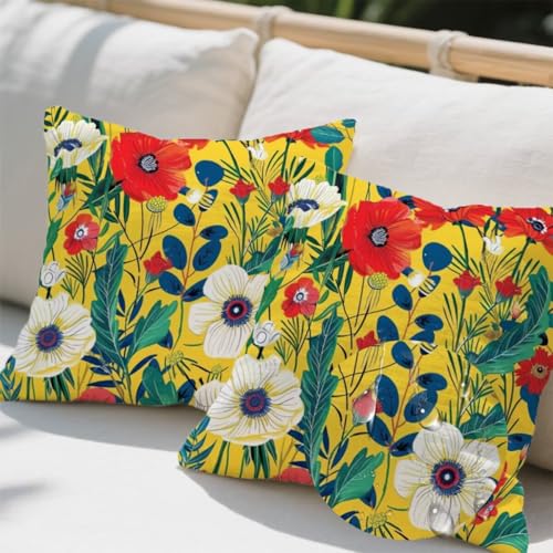 Outdoor Kissen 80x80 cm 2er Set Kissenbezug Herbst Kissen Deko Kissenbezüge Atmungsaktiv Wetterfest, Quadrat Sofakissen Samtstoff Kissenhülle Blume Outdoorkissen für Garten Balkon Deko Geschenke e474 Outdoor Kissen 80x80 cm 2er Set Kissenbezug Herbst Kissen Deko Kissenbezüge Atmungsaktiv Wetterfest, Quadrat Sofakissen Samtstoff Kissenhülle Blume Outdoorkissen für Garten Balkon Deko Geschenke e474 von Donpeer