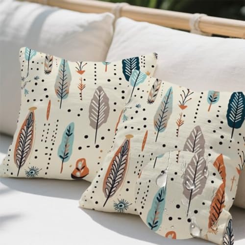 Outdoor Kissen 80x80 cm 2er Set Kissenbezug Indisch Kissen Deko Kissenbezüge Atmungsaktiv Wetterfest, Quadrat Sofakissen Samtstoff Kissenhülle Stammesmuster Outdoorkissen für Garten Balkon Deko e676 Outdoor Kissen 80x80 cm 2er Set Kissenbezug Indisch Kissen Deko Kissenbezüge Atmungsaktiv Wetterfest, Quadrat Sofakissen Samtstoff Kissenhülle Stammesmuster Outdoorkissen für Garten Balkon Deko e676 von Donpeer