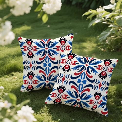 Outdoor Kissen 80x80 cm 2er Set Kissenbezug Stammesmuster Kissen Deko Kissenbezüge Atmungsaktiv Wetterfest, Sofakissen Samtstoff Kissenhülle Blau Outdoorkissen für Garten Balkon Deko Geschenke e60 Outdoor Kissen 80x80 cm 2er Set Kissenbezug Stammesmuster Kissen Deko Kissenbezüge Atmungsaktiv Wetterfest, Sofakissen Samtstoff Kissenhülle Blau Outdoorkissen für Garten Balkon Deko Geschenke e60 von Donpeer